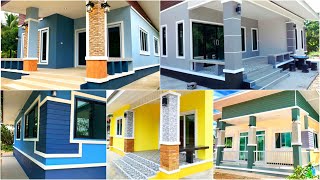 Top 100 House Painting colours Outside 2023  Exterior Wall Paint Color Combinations Ideas [upl. by Nylessoj]