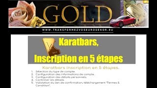 Karatbars Inscription en 5 Étapes [upl. by Ydne]