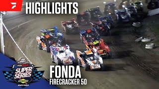 Firecracker 50  Short Track Super Series at Fonda Speedway 7324  Highlights [upl. by Eyeleen]