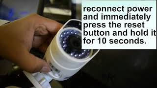 اعادة تعيين كلمة السر هيكفيجن How To Reset Hikvision IP Network Bullet Camera to default settings [upl. by Pepillo]