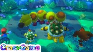 Super Mario Party Dont Wake Wiggler  Mario amp Jr Bowser amp Bowser amp Donkey Kong Gameplay [upl. by Enilegna87]