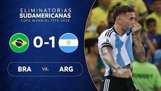 BRASIL vs ARGENTINA 01  RESUMEN  ELIMINATORIAS SUDAMERICANAS  FECHA 6 [upl. by Nolan]