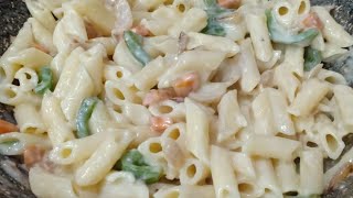 Pasta Siam dan  Creamy Pasta Recipe  How to make white sauce Pasta Ricipe  Mizo Eisiam dan [upl. by Coryden953]