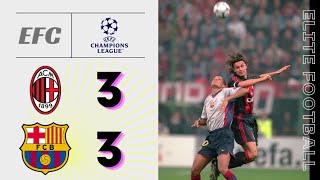 AC Milan vs Barcelona 33 HD 60 Fps  UCL 20002001  Hattrick Rivaldo  Brace Albertini [upl. by Aieki442]