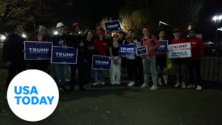 Americans react to Donald Trumps presidential election win  USA TODAY [upl. by Ful]