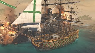 Nosso Senhor MAN O WAR Mod Attacks Navassa Fort  Assassins Creed 4 Black Flag [upl. by Ailedo]