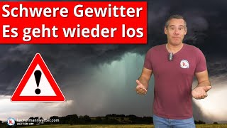 Lokale Unwetter  Gewittertief von Frankreich erreicht Deutschland [upl. by Yle]