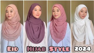 Eid Special Hijab Style 2024 । Try These Hijab Style On Eid Day । Hijab Tutorial । [upl. by Anidan]