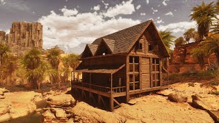 Building a Western Starter House on Scorched Earth in ARK Survival Ascended [upl. by Adnahcal911]