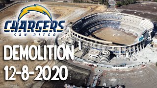 Chargers Stadium Demolition Begins December 8th 2020 Update  Torn Down Brick by Brick EMOTIONAL [upl. by Aimaj510]