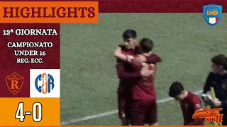 Romulea  Club Olimpico Romano  HIGHLIGHTS XIII giornata Under 16 Reg Ecc [upl. by Cresa260]