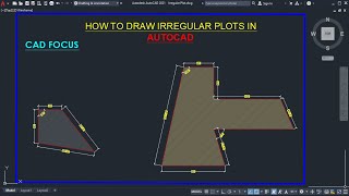 How to draw any irregular plot in AutoCAD  AutoCAD Tutorials cadfocusmanjunath [upl. by Shue]