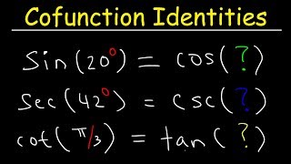 Cofunction Identities Examples amp Practice Problems Trigonometry [upl. by Dot72]