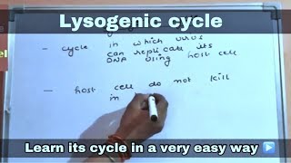 Lysogenic cycle in hindi ll biology ll [upl. by Sliwa]