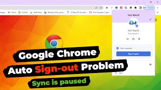 How To Fix Chrome Sync is Paused  Google Chrome auto Log Out  Google Chrome Sync is Paused [upl. by Nicolella215]