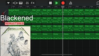 Metallica  Blackened Remastered GarageBand cover [upl. by Ennoitna]