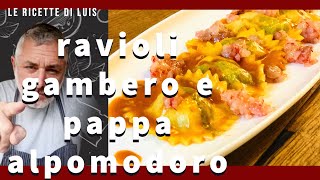 ravioli di gamberi e pappa al pomodoro in bisque [upl. by Livesay]