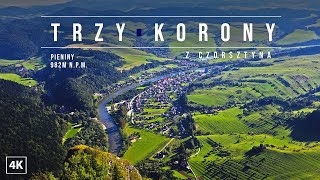 Trzy Korony z Czorsztyna Pieniny Okrąglica niebieski Pieniński Park Narodowy Nasze Góry 4k [upl. by Walrath]