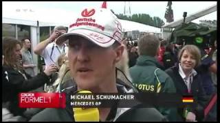 2011 GP von Kanada  Interview mit Michael Schumacher und Sebastian Vettel [upl. by Aicila]