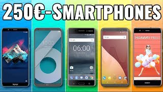 5 Top Smartphones  Handys UNTER 250 EURO 2018 [upl. by Kenyon]