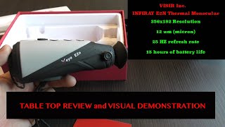 INFIRAY EYE Series E2N Thermal Monocular  TableTop Review and Visual Demonstration at 100 yards [upl. by Neelhtac1]