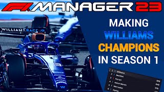 Williams Winning the Championships in Season 1  Full Season  F1 Manager 2023 [upl. by Morville]