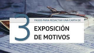 Tutorial 3 pasos para hacer una carta exposición de motivo [upl. by Matelda]