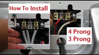 How To Install 4 Prong and 3 Prong Dryer Cord [upl. by Acirne]