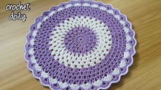 crochet doily tutorial english  thalposh crochet pattern [upl. by Eibor480]