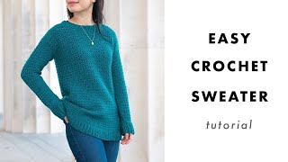 How to Crochet a Sweater  Weekend Snuggle Sweater Tutorial [upl. by Hajile]