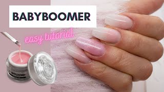 Easy Natural Baby Boomer Nails using INHYPE Builder Gel  Sculpting Gel Tutorial [upl. by Hite591]