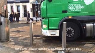 Lidl Lorry get stuck  East Street Southampton GORFCAM Southampton Car Cam Man [upl. by Enitnelav903]