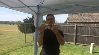 How to set up secure amp tear down a 10x10 easy up canopy tent [upl. by Atnek]