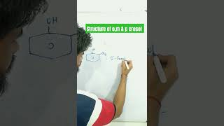 Structure of Ortho meta amp para cresolstructure shorts [upl. by Joashus]