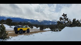 R28 Cummins Bronco  Snow Wheeling [upl. by Leonanie]