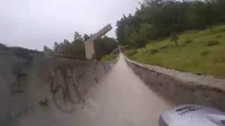 Cycling the Sarajevo Olympic bobsled track [upl. by Llenrag]