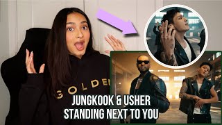 정국 Jung Kook Usher ‘Standing Next to You  Usher Remix’ Official Performance Video  REACTION [upl. by Zennas496]