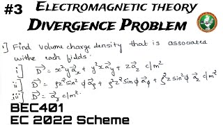 3 Divergence 1 Problem Explained Module 2 4th Sem ECE 2022 Scheme VTU BEC401 [upl. by Anoit492]