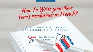 How To write New year’s Resolutions In French [upl. by Jaella243]