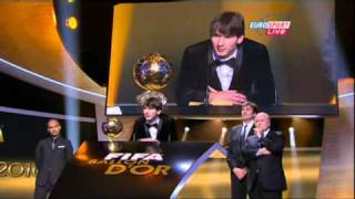 Messi wins the FIFA BALLON DOR 2010 [upl. by Mond666]