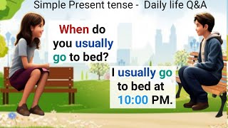 English Speaking Practice For Beginners  English Conversation  Simple Present Tense Practice [upl. by Oika]