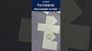 Plottefreebie  Druckvorlage Adventskalender Häuschen aus Papier basteln Plotter Weihnachten [upl. by Sedgewake]