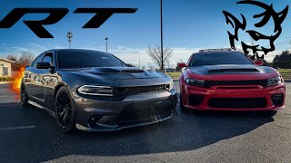 FLAME TUNED DODGE CHARGER RT POV DRIVE WITH 1 OF 1 DEMON CHARGERHIGHWAY CUT UP😱 [upl. by Ahsuoj]