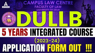 DU LLB 5 Year Course 202324 Application Form Out  Complete Details [upl. by Akcinahs]