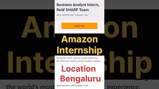 Amazon hiring Business analyst shorts amazon ytshorts job [upl. by Livy]