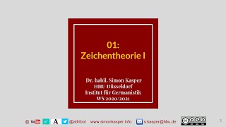 01 Semantik Zeichentheorie I [upl. by Haldi]