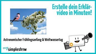 Astronomischer Frühlingsanfang amp Weltwassertag  mysimpleshowcom [upl. by Nalim]