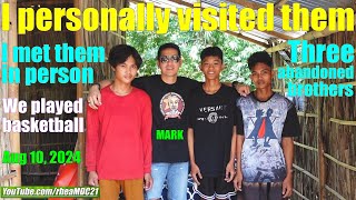 Marknowhereman Personally Visited the Three Abandoned Brothers Marknowhereman Helps Filipino People [upl. by Mar]