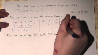 Arithmetic progressions  finding first terms and common difference [upl. by Aneehs462]