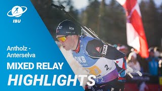 World Cup 2324 AntholzAnterselva Mixed Relay Highlights [upl. by Herculie]